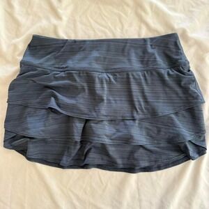 Athleta Navy Tiered Skort Athletic Tennis Pickleball Golf Running Skirt Size Med